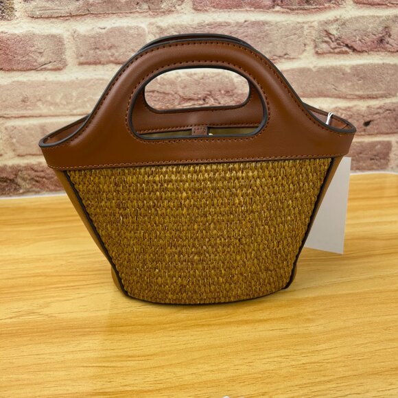 MARNI Tropicalia small Tote bag in brown Authentic - Picture 3 of 9